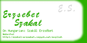 erzsebet szakal business card